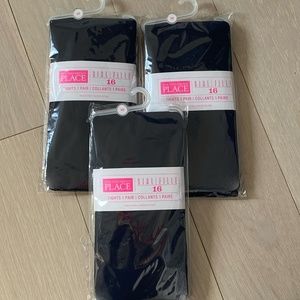 3pk Brand new sheer navy blue girls tights